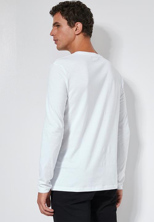 Superbalist - Plain long sleeve crew neck tee - white