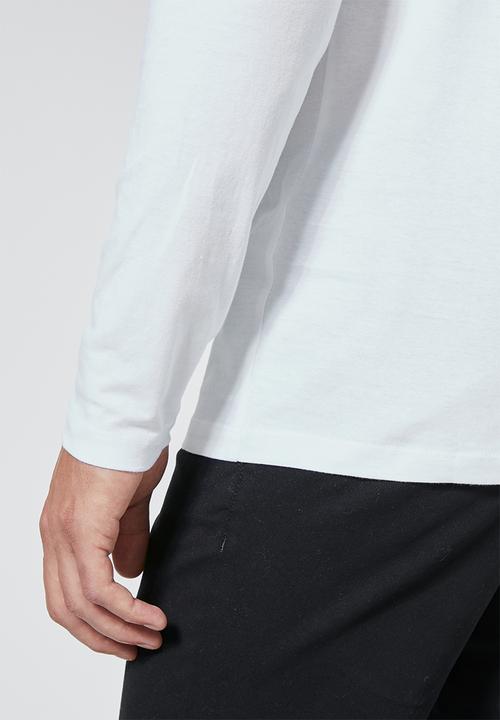 Superbalist - Plain long sleeve crew neck tee - white