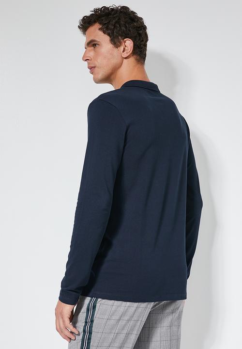 Superbalist - Pique slim fit golfer - navy