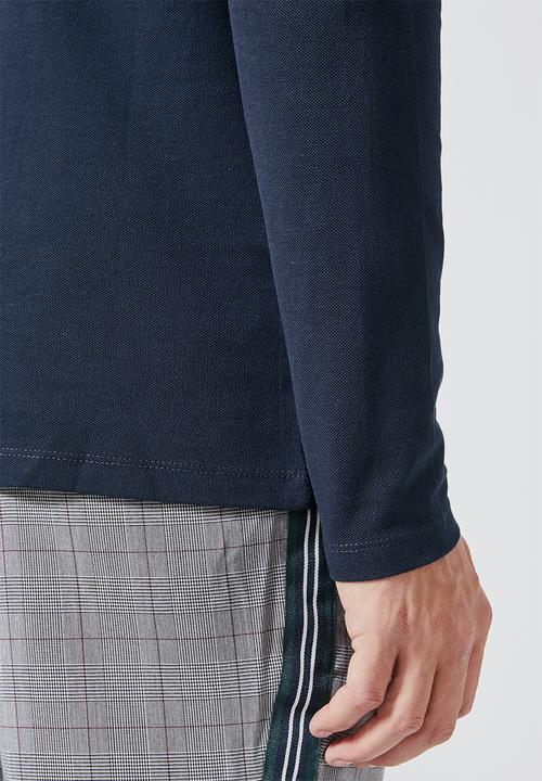 Superbalist - Pique slim fit golfer - navy