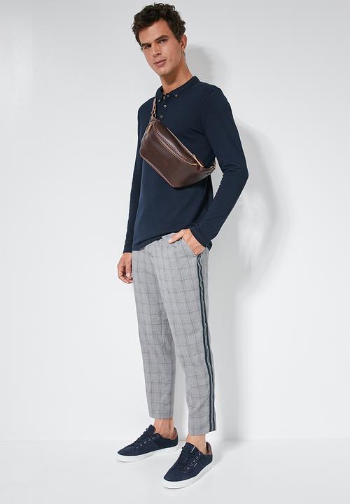 Superbalist - Pique slim fit golfer - navy