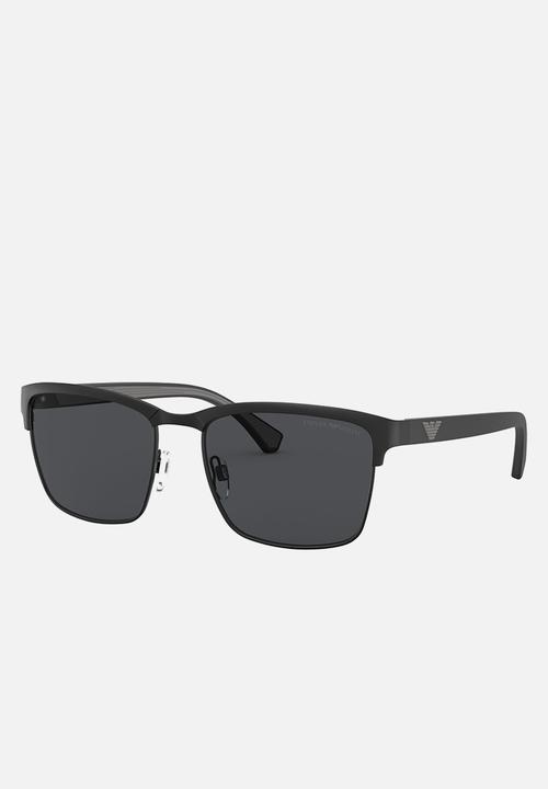 Emporio Armani - Rectangle frame sunglasses  - black