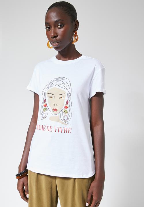Superbalist - Printed tee - white 