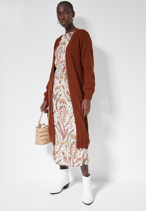 Superbalist - Midi coatigan - rust
