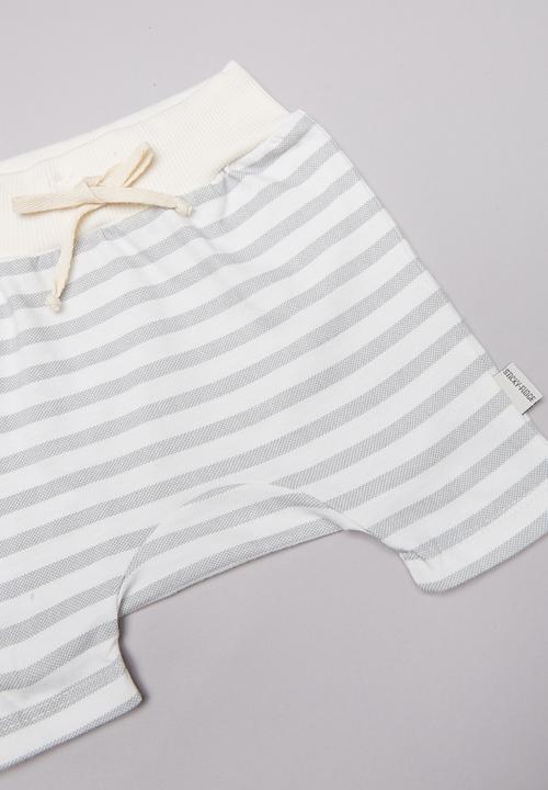Sticky Fudge - Stripe bum pants - grey