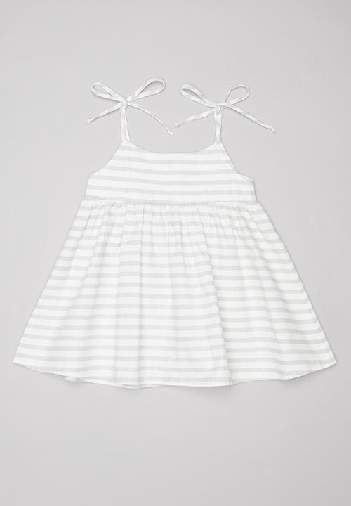 Sticky Fudge - Stripe summer dress - grey