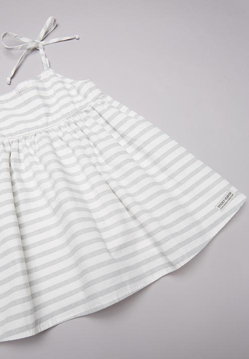 Sticky Fudge - Stripe summer dress - grey