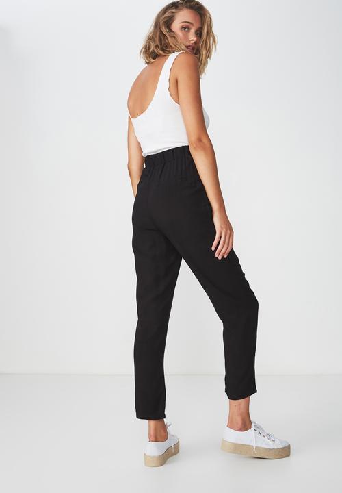 Cotton On - Ava tapered pants - black