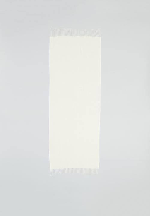 edit - Fringed shawl - cream