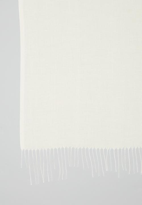 edit - Fringed shawl - cream