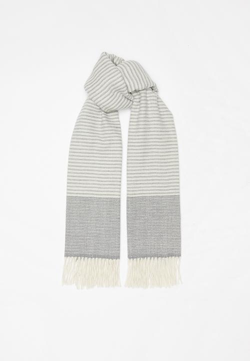 Superbalist - Leeza longer length scarf - neutral & grey