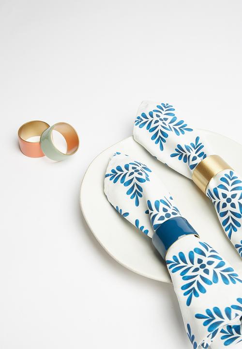 Sixth Floor - Ella napkin ring set of 4 - multi