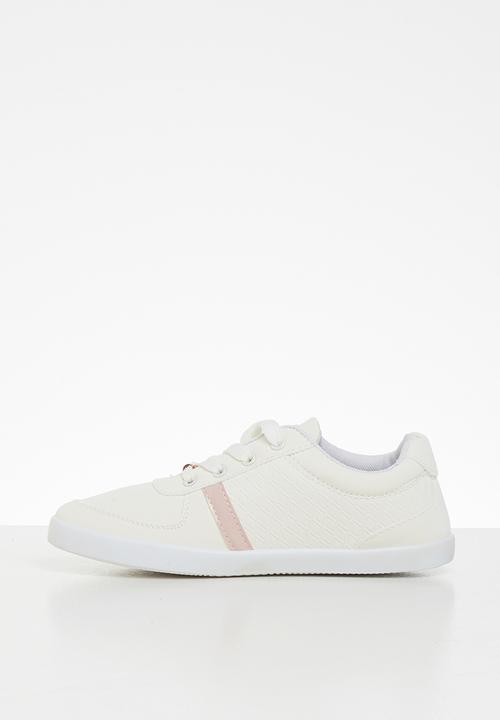 SOVIET - Debbie lace up - white & pink