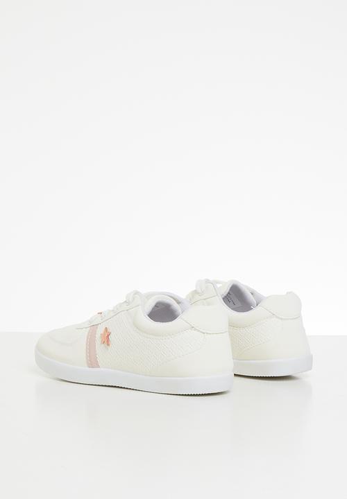 SOVIET - Debbie lace up - white & pink