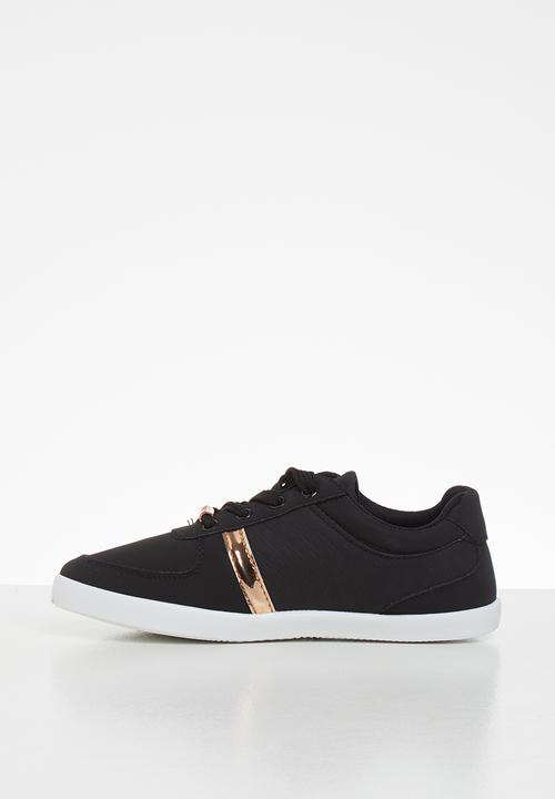 SOVIET - Debbie lace up - black & pink 