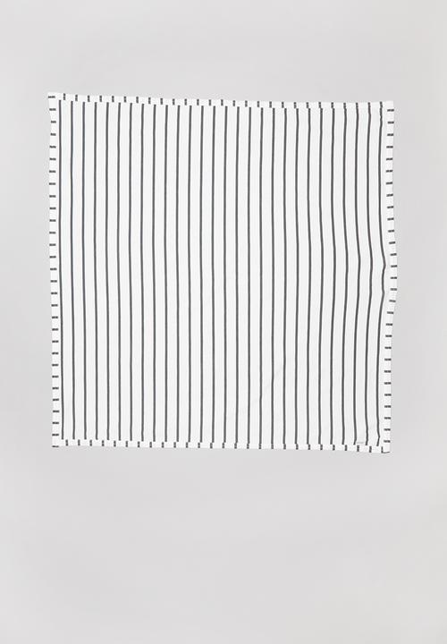 Sticky Fudge - Stripe blanket - white & grey