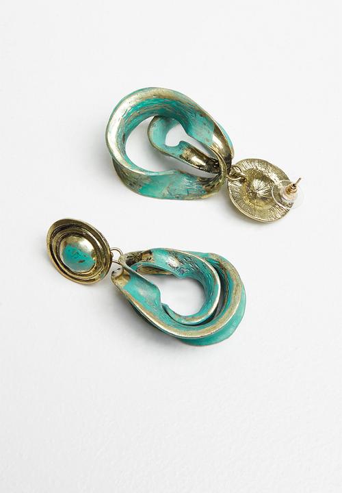 Superbalist - Hunter abstract stud earrings - green