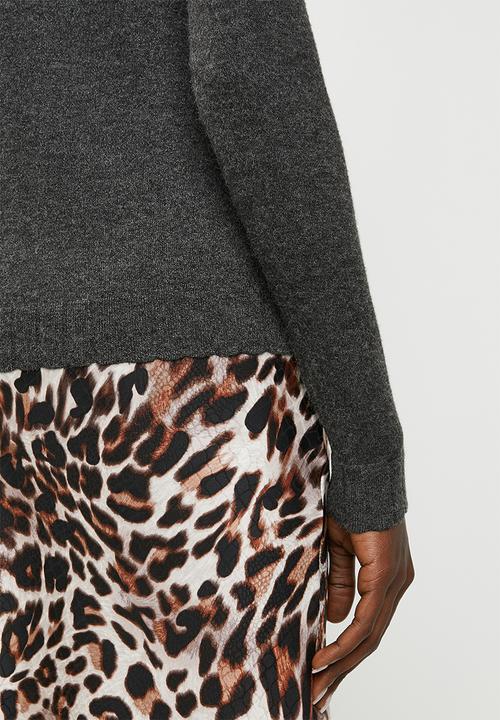 Jacqueline de Yong - Birdie long sleeve pullover - grey