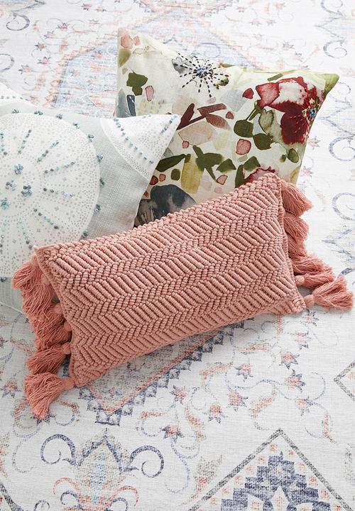 Sixth Floor - Macrame cushion cover - pink
