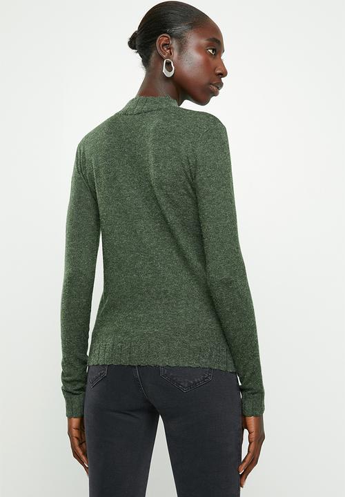 Jacqueline de Yong - Birdie long sleeve pullover - green