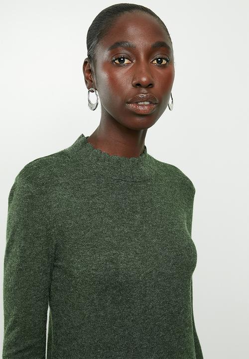 Jacqueline de Yong - Birdie long sleeve pullover - green