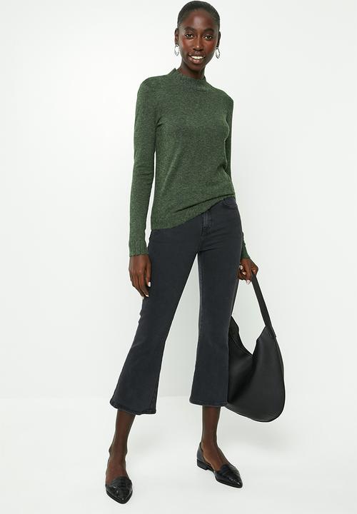Jacqueline de Yong - Birdie long sleeve pullover - green