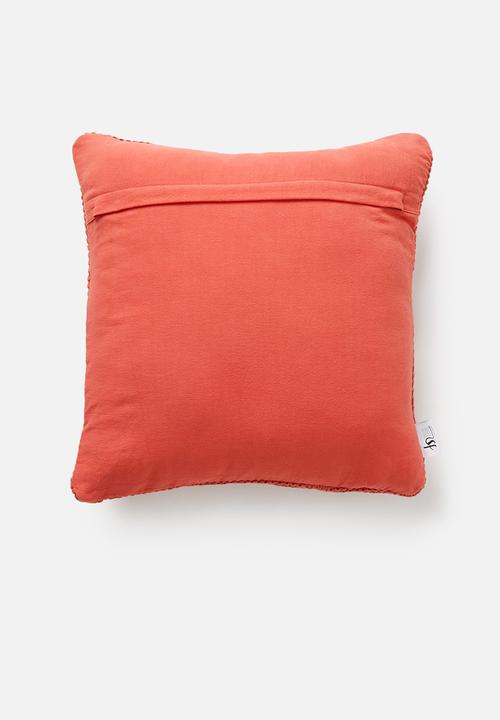 Sixth Floor - Ivy knit cushion cover - orange