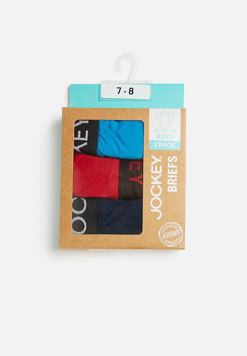 Jockey - 3 Pack plain boys jockey brief - multi