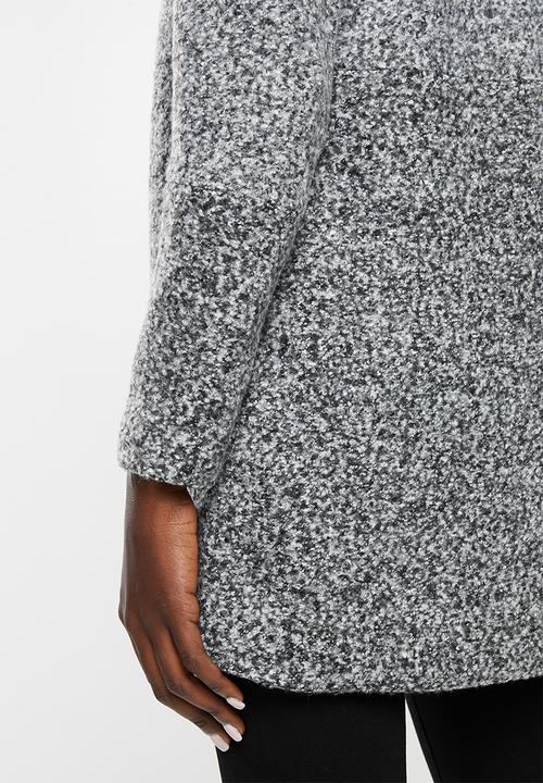 ONLY - Once block stripe coatigan - grey
