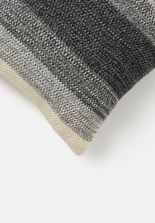 Sixth Floor - Yule knit cushion cover - black & cream