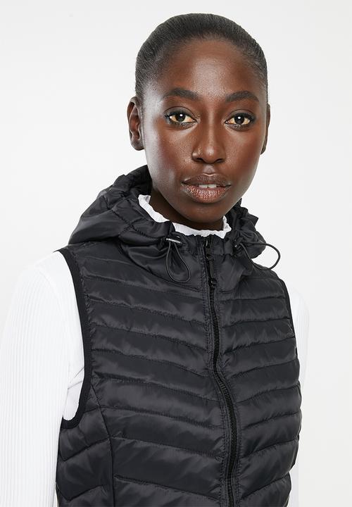 ONLY - Demi puffer gilet - black