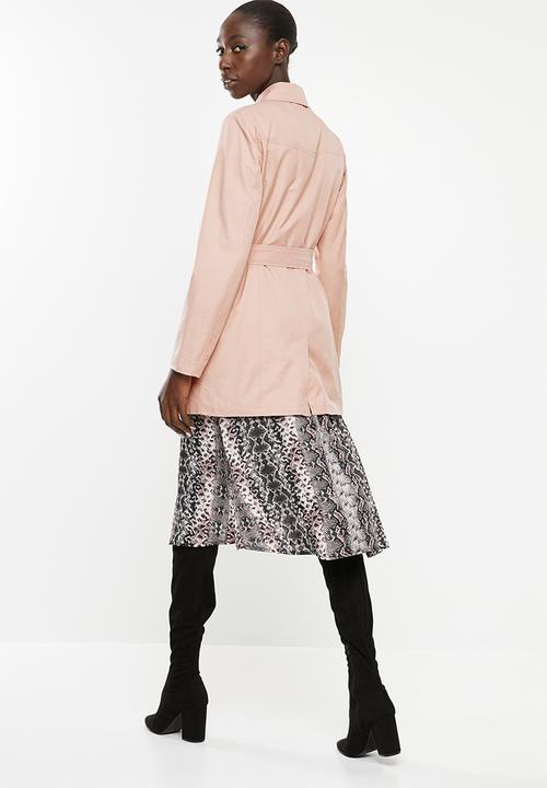 ONLY - Laura long trench - pink