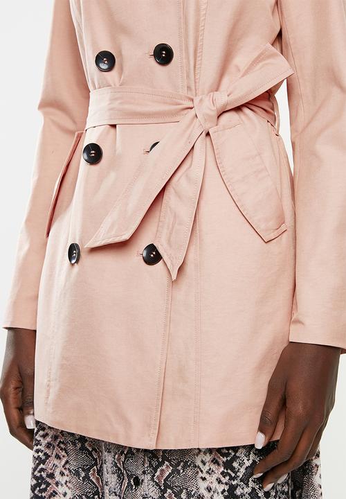 ONLY - Laura long trench - pink
