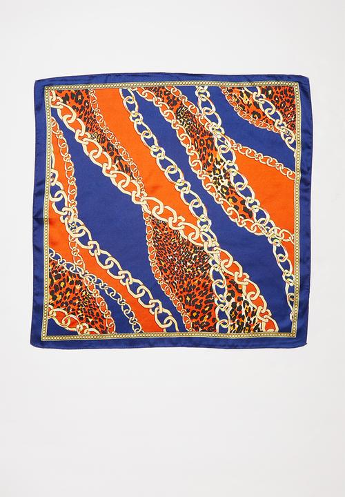 Superbalist - Vintage chain neckerchief - navy & orange