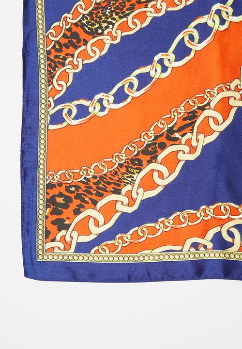 Superbalist - Vintage chain neckerchief - navy & orange