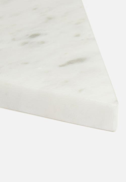 Sixth Floor - Capra tri marble trivet - white