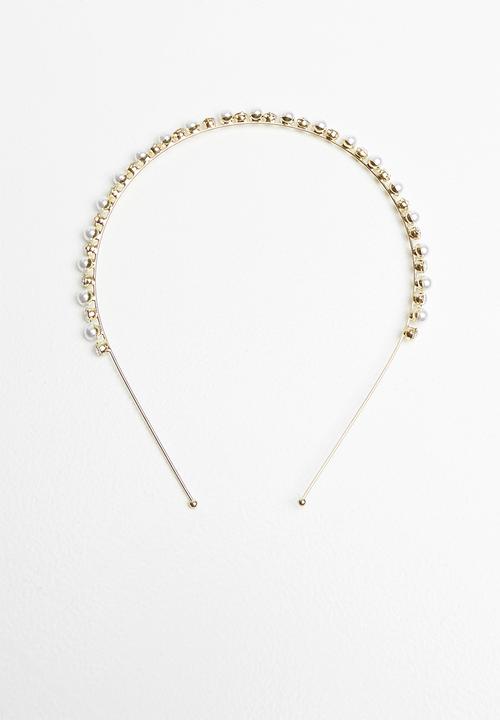 Superbalist - Aurora aliceband - gold & white