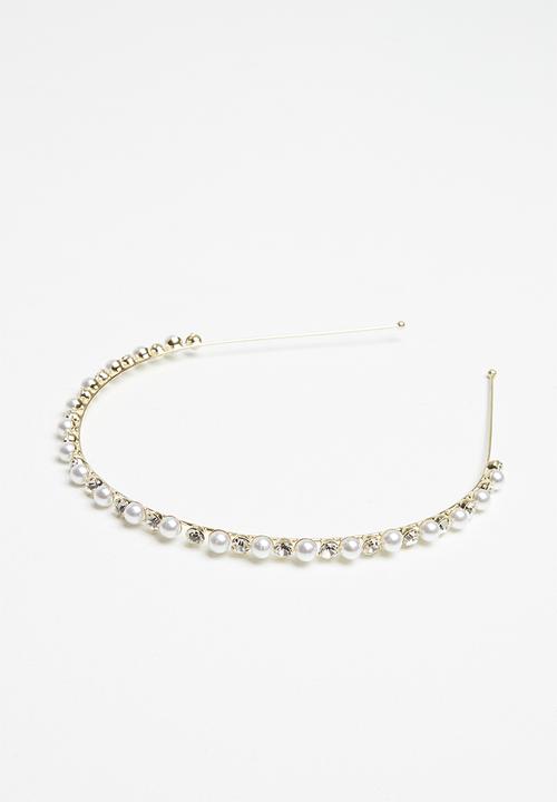 Superbalist - Aurora aliceband - gold & white