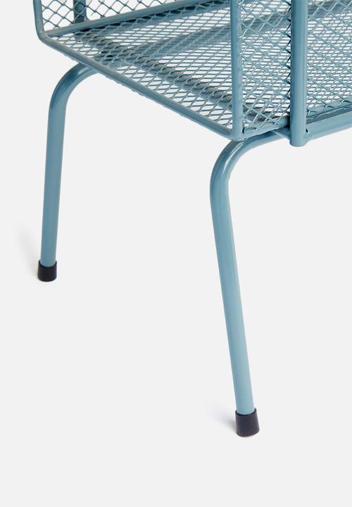 Sixth Floor - Macy mesh side table - grey blue