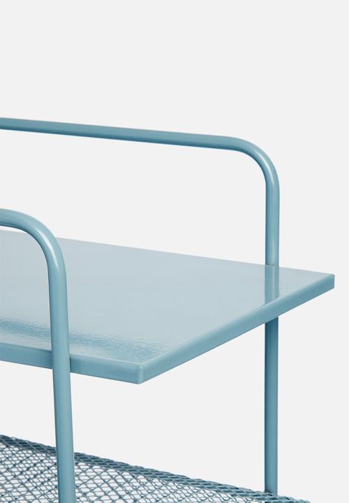 Sixth Floor - Macy mesh side table - grey blue