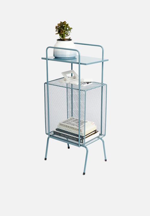 Sixth Floor - Macy mesh side table - grey blue