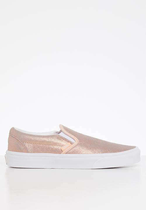 vans classic slip on rose gold