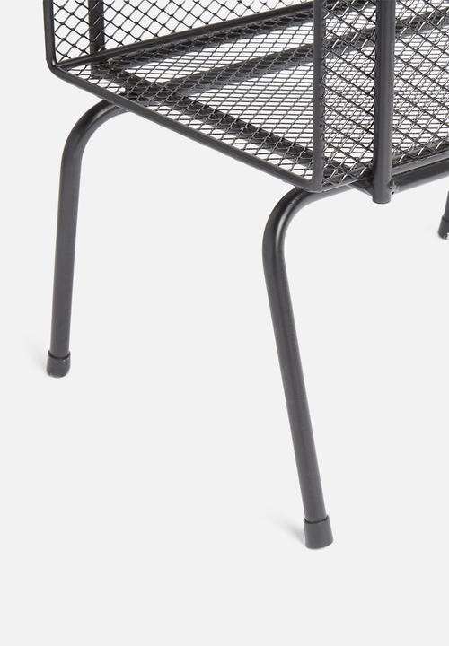Sixth Floor - Macy mesh side table - black