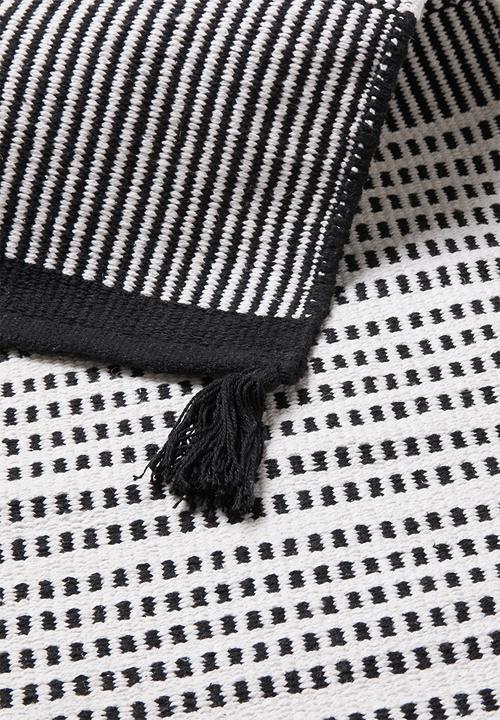 Sixth Floor - Jed woven runner - black & white