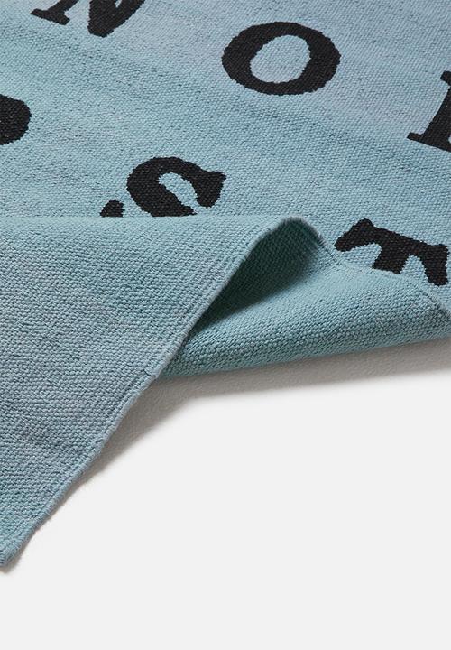 Sixth Floor - Alphabet rug - blue & black