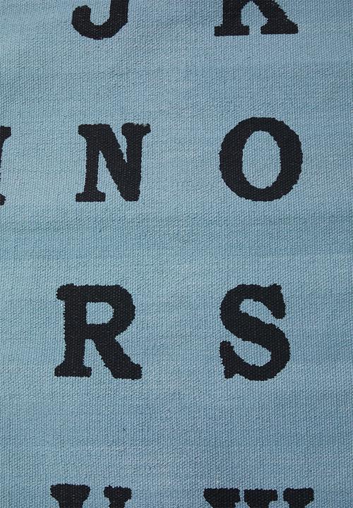 Sixth Floor - Alphabet rug - blue & black