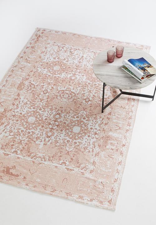 Sixth Floor - Antique printed rug -  pink