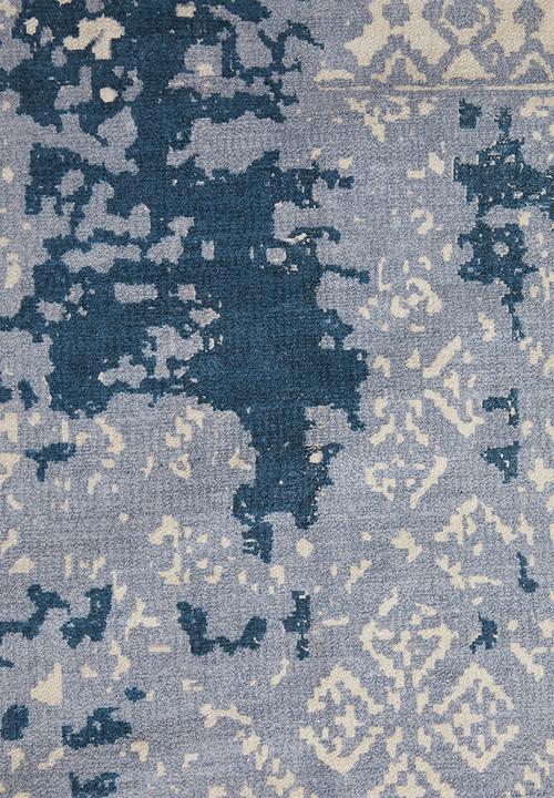 Sixth Floor - Misty woven rug - teal blue