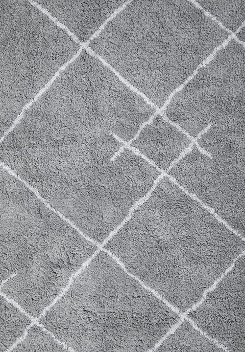 Sixth Floor - Diamond tufted rug - grey & white