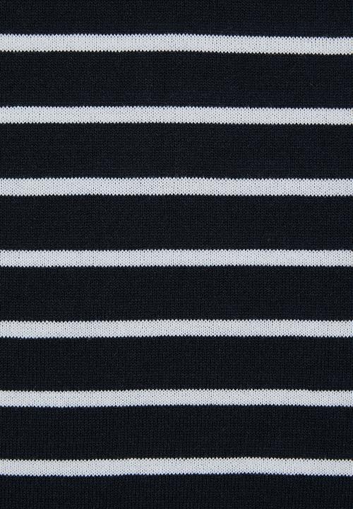 Superbalist - Nautical stripe crew neck knit - navy & white